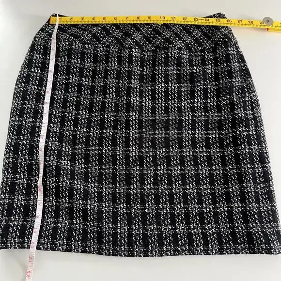 Versailles Chic Black and White Plaid Mini Skirt Size‎ 12 - Picture 6 of 6